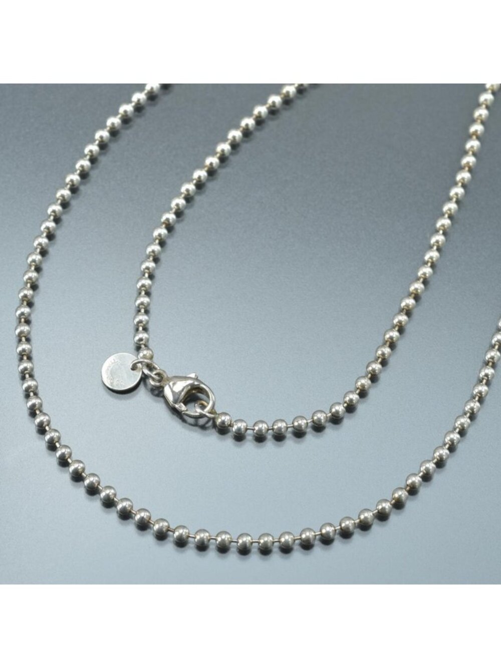 Tiffany & Co Polished Ball Chain Necklace 86 Long - Picture 1 of 7